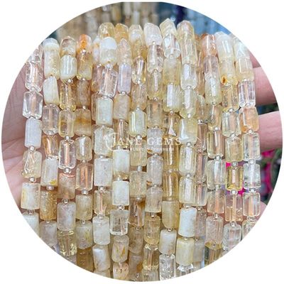 Grosir Batu permata kristal alami silinder berbentuk manik-manik agate silinder bebas manik aksesoris untuk pembuatan perhiasan DIY