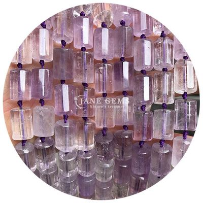 Grosir Batu permata kristal alami silinder berbentuk manik-manik agate silinder bebas manik aksesoris untuk pembuatan perhiasan DIY