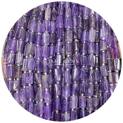 Grosir Batu permata kristal alami silinder berbentuk manik-manik agate silinder bebas manik aksesoris untuk pembuatan perhiasan DIY