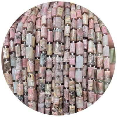 Grosir Batu permata kristal alami silinder berbentuk manik-manik agate silinder bebas manik aksesoris untuk pembuatan perhiasan DIY