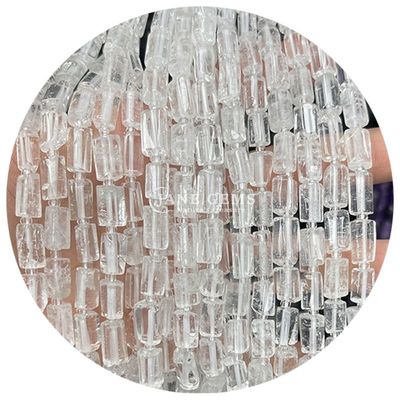 Grosir Batu permata kristal alami silinder berbentuk manik-manik agate silinder bebas manik aksesoris untuk pembuatan perhiasan DIY