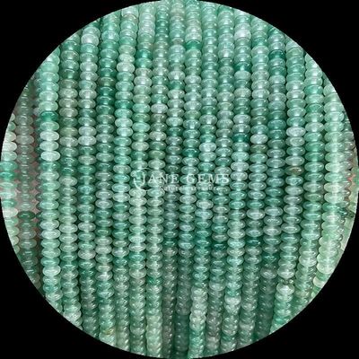 Berbagai Batu Permata Tipe Rondelle Abacus Bentuk Sodalite Hijau Aventurine Lolos Untaian Manik untuk Desain Perhiasan