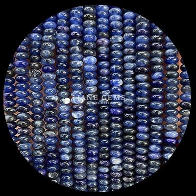 Berbagai Batu Permata Tipe Rondelle Abacus Bentuk Sodalite Hijau Aventurine Lolos Untaian Manik untuk Desain Perhiasan