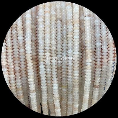 Batu permata alami Rondelle Abacus Bentuk manik Pink Aventurine Lapis Lazuli Untaian manik longgar untuk energi penyembuhan