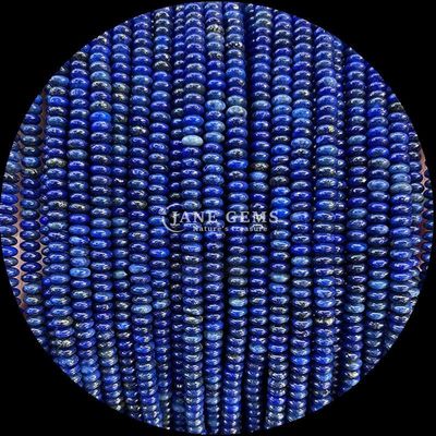 Batu permata alami Rondelle Abacus Bentuk manik Pink Aventurine Lapis Lazuli Untaian manik longgar untuk energi penyembuhan