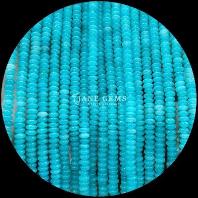 Batu permata alami Rondelle Abacus Bentuk manik Pink Aventurine Lapis Lazuli Untaian manik longgar untuk energi penyembuhan