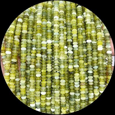 Batu permata manik ukuran khusus Rondelle Abacus Bentuk Batu permata Gila Agate Aquamarine Lolos manik benang untuk pembuatan perhiasan