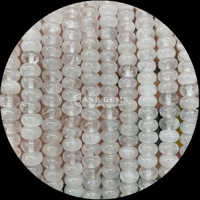 Ukuran yang disesuaikan Permata Manik Rondelle Abacus Bentuk Batu permata Carnelian Kuarsa bening Untaian manik longgar untuk pembuatan perhiasan
