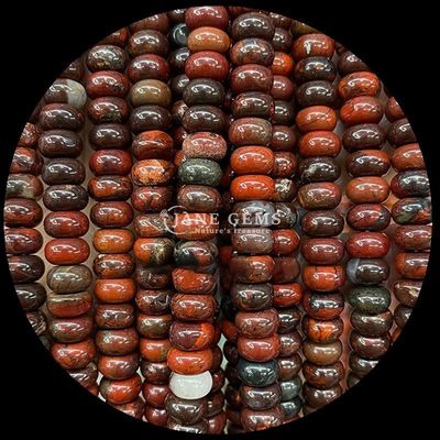 Ukuran yang disesuaikan Permata Manik Rondelle Abacus Bentuk Batu permata Carnelian Kuarsa bening Untaian manik longgar untuk pembuatan perhiasan