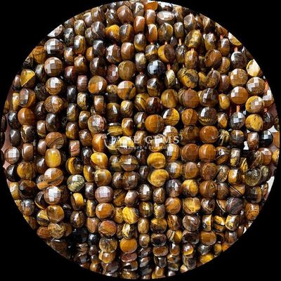 Bentuk datar manik-manik berfacet Kristal Batu permata Bentuk bulat Amethyst Rose Kuarsa Untaian manik longgar untuk pembuatan perhiasan DIY