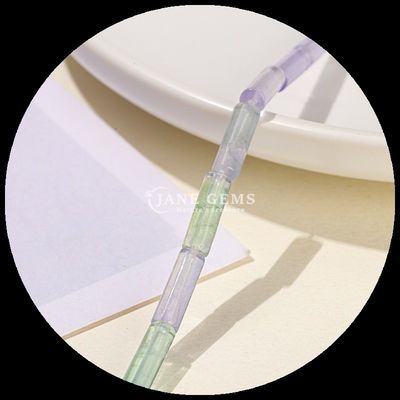 Manik-manik Fluorit Irregular Kristal Batu permata Tabung Bulat Bentuk Air Titisan Bentuk Untaian Manik-manik Lolos untuk pembuatan perhiasan DIY
