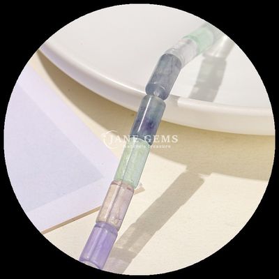 Manik-manik Fluorit Irregular Kristal Batu permata Tabung Bulat Bentuk Air Titisan Bentuk Untaian Manik-manik Lolos untuk pembuatan perhiasan DIY