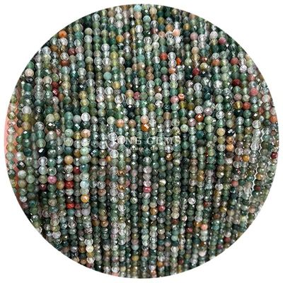 Perhiasan Manik-manik Kristal Alam Berfacet Bentuk Bulat Untaian Manik-manik Renang Kecil untuk Gelang