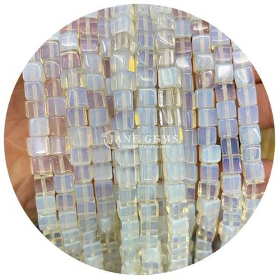 Grosir Batu permata kristal alami berbentuk persegi manik-manik kubus batu longgar manik-manik aksesoris manik-manik kubus spacers untuk perhiasan