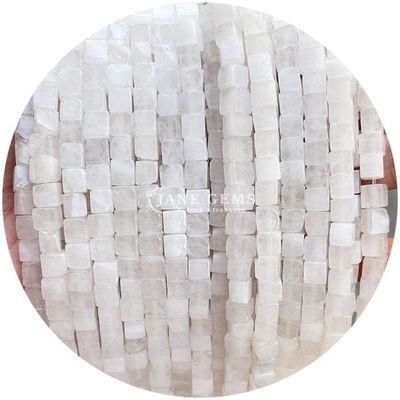 Grosir Batu permata kristal alami berbentuk persegi manik-manik kubus batu longgar manik-manik aksesoris manik-manik kubus spacers untuk perhiasan