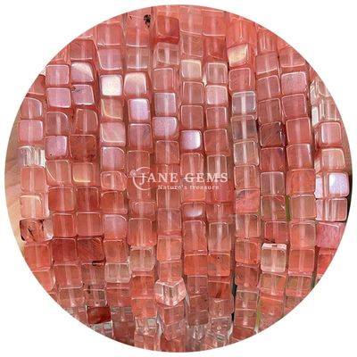 Grosir Batu permata kristal alami berbentuk persegi manik-manik kubus batu longgar manik-manik aksesoris manik-manik kubus spacers untuk perhiasan