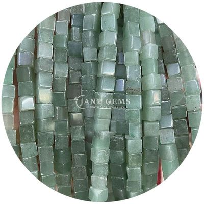 Grosir Batu permata kristal alami berbentuk persegi manik-manik kubus batu longgar manik-manik aksesoris manik-manik kubus spacers untuk perhiasan