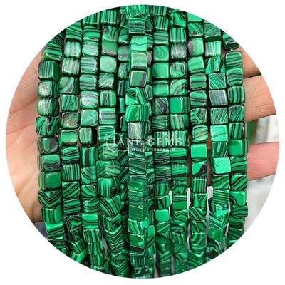 Grosir Batu permata kristal alami berbentuk persegi manik-manik kubus batu longgar manik-manik aksesoris manik-manik kubus spacers untuk perhiasan