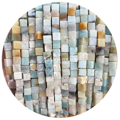 Grosir Batu permata kristal alami berbentuk persegi manik-manik kubus batu longgar manik-manik aksesoris manik-manik kubus spacers untuk perhiasan