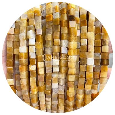 Grosir Batu permata kristal alami berbentuk persegi manik-manik kubus batu longgar manik-manik aksesoris manik-manik kubus spacers untuk perhiasan
