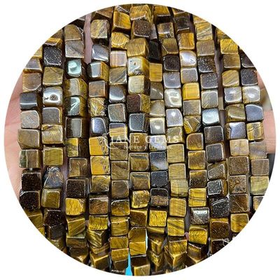 Grosir Batu permata kristal alami berbentuk persegi manik-manik kubus batu longgar manik-manik aksesoris manik-manik kubus spacers untuk perhiasan