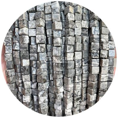 Grosir Batu permata kristal alami berbentuk persegi manik-manik kubus batu longgar manik-manik aksesoris manik-manik kubus spacers untuk perhiasan