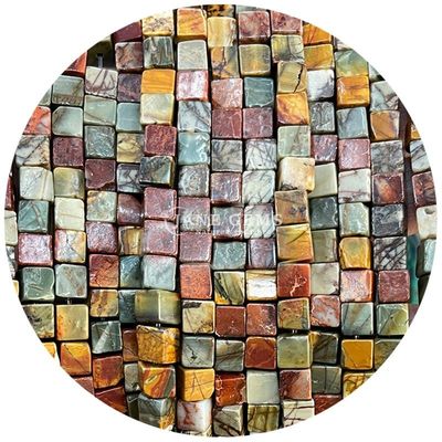 Grosir batu permata kristal alami persegi manik-manik batu akik kubus longgar manik-manik pirus aksesoris spacers untuk pembuatan perhiasan