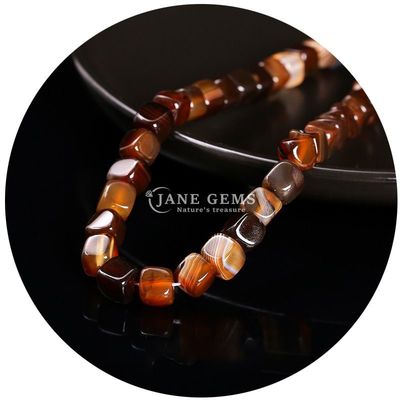 Grosir batu permata kristal alami persegi manik-manik batu akik kubus longgar manik-manik pirus aksesoris spacers untuk pembuatan perhiasan