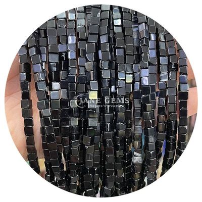 Grosir batu permata kristal alami persegi manik-manik batu akik kubus longgar manik-manik pirus aksesoris spacers untuk pembuatan perhiasan