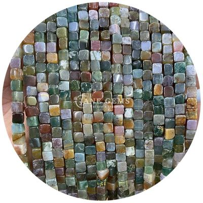 Grosir batu permata kristal alami persegi manik-manik batu akik kubus longgar manik-manik pirus aksesoris spacers untuk pembuatan perhiasan