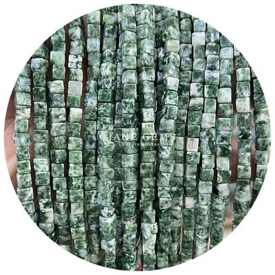 Grosir batu permata kristal alami persegi manik-manik batu akik kubus longgar manik-manik pirus aksesoris spacers untuk pembuatan perhiasan