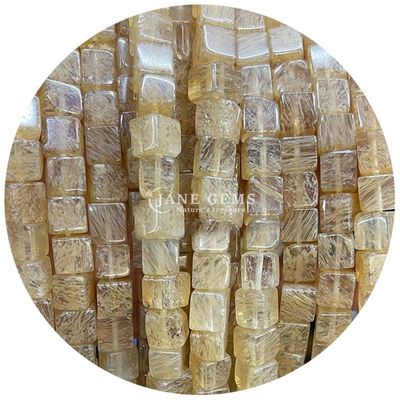 Grosir batu permata kristal alami persegi manik-manik batu akik kubus longgar manik-manik pirus aksesoris spacers untuk pembuatan perhiasan