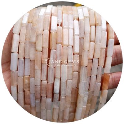 Grosir Asli Perhiasan Permata Lolos Bentuk persegi panjang Kuboid Perhiasan Permata Lolos Spacer Aksesoris Perhiasan Diy