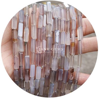 Grosir Asli Perhiasan Permata Lolos Bentuk persegi panjang Kuboid Perhiasan Permata Lolos Spacer Aksesoris Perhiasan Diy
