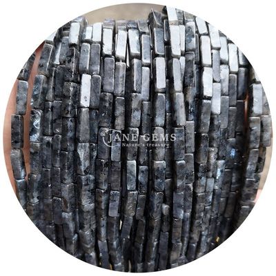 Grosir Asli Perhiasan Permata Lolos Bentuk persegi panjang Kuboid Perhiasan Permata Lolos Spacer Aksesoris Perhiasan Diy