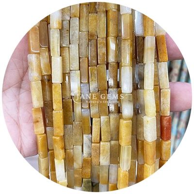 Grosir Asli Perhiasan Permata Lolos Bentuk persegi panjang Kuboid Perhiasan Permata Lolos Spacer Aksesoris Perhiasan Diy