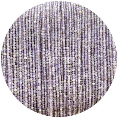 Perhiasan Manik-manik Kristal Alam Berfacet Bentuk Bulat Kecil Lapis Lazuli Amethyst Untaian Manik-manik Lolos untuk Gelang