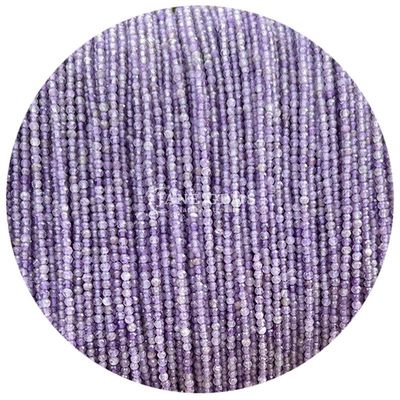 Perhiasan Manik-manik Kristal Alam Berfacet Bentuk Bulat Kecil Lapis Lazuli Amethyst Untaian Manik-manik Lolos untuk Gelang