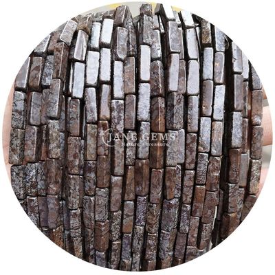 Grosir Batu permata kristal alami persegi panjang Kuboid manik-manik batu longgar manik-manik aksesoris manik-manik kubus spacers untuk perhiasan