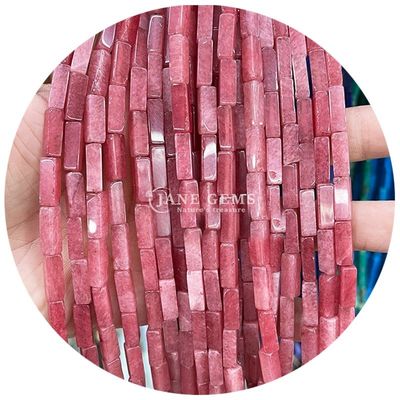 Grosir Batu permata kristal alami persegi panjang Kuboid manik-manik batu longgar manik-manik aksesoris manik-manik kubus spacers untuk perhiasan