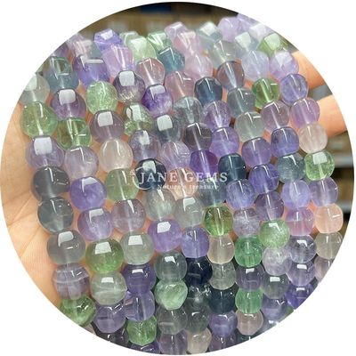 Grosir Batu Kristal Alam Batu permata Bentuk Zaitun Manik-manik Berfacet Batu Lolos Manik-manik Aksesoris Rhombus Manik-manik Spacer