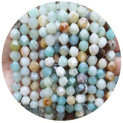 Grosir Batu permata kristal alami berfaceted manik-manik berfaceted batu longgar manik-manik aksesoris rombus manik-manik spacer untuk perhiasan
