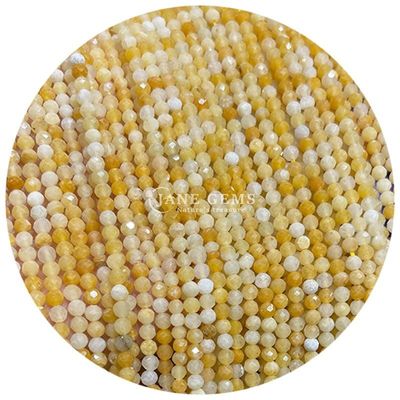 Batu permata manik kristal alami berfacet bulat bentuk kecil topaz merah aventurine