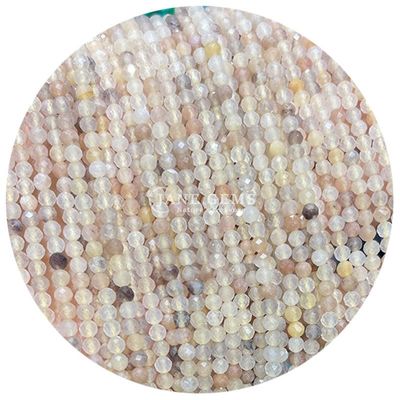 Batu permata manik kristal alami berfacet bulat bentuk kecil topaz merah aventurine