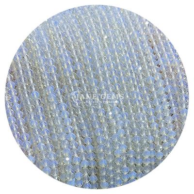 Batu permata manik-manik kristal alami berfacet bulat bentuk kecil sitrin sunstone bebas manik untaian untuk gelang