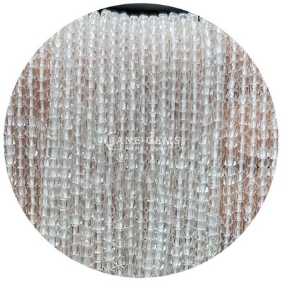 Grosir Batu permata kristal alami manik-manik longgar persegi kubus manik longgar Amethyst tourmaline manik mata harimau untuk perhiasan