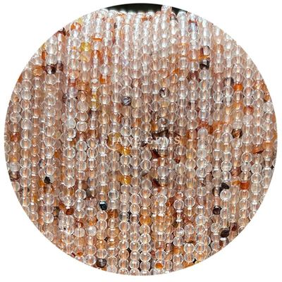 Grosir Batu permata kristal alami manik-manik longgar persegi kubus manik longgar Amethyst tourmaline manik mata harimau untuk perhiasan