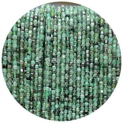 Grosir Batu permata kristal alami manik-manik longgar persegi kubus manik longgar Amethyst tourmaline manik mata harimau untuk perhiasan