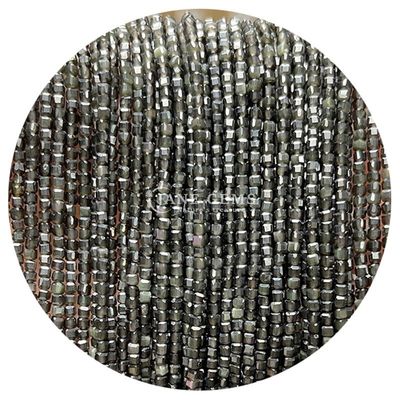 Grosir Batu permata kristal alami manik-manik longgar persegi kubus manik longgar Amethyst tourmaline manik mata harimau untuk perhiasan