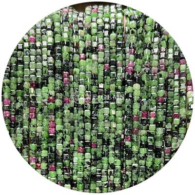 Grosir Batu permata kristal alami manik-manik longgar persegi kubus manik longgar Amethyst tourmaline manik mata harimau untuk perhiasan